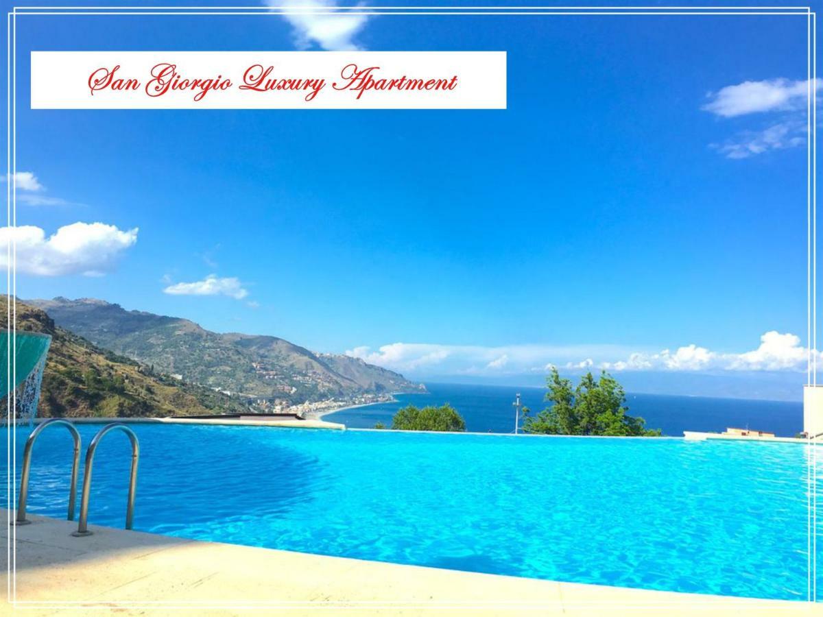 San Giorgio Luxury Apartment Taormina-Panoramic Pool & Parking Space 外观 照片